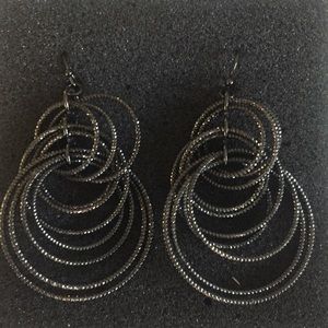 Lia Sophia Black Dangle Earrings
